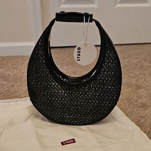 STAUD Moon Raffia  Bag